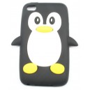 Coque Ipod Touch 4 Noir pingouin Silicone