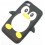 Coque Ipod Touch 4 Noir pingouin Silicone