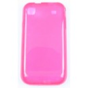 coque samsung galaxy s rose fushia transparente silicone