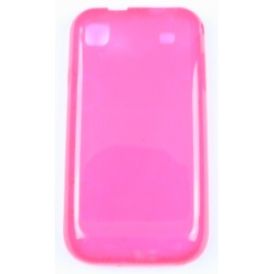 coque samsung galaxy s rose fushia silicone transparente