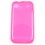 coque samsung galaxy s rose fushia silicone transparente