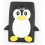 Coque lg l3 noir pingouin Silicone