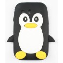 Coque Samsung Galaxy Y Noir pingouin Silicone