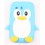 coque samsung galaxy y bleu ciel pingouin silicone