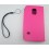 étui portefeuille samsung galaxy S5 mini rose fushia avec rangement carte