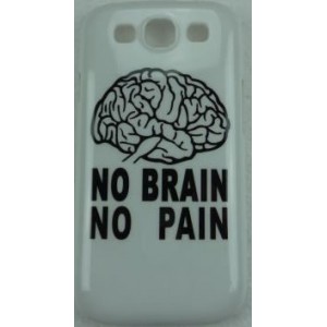 coque samsung galaxy S3 blanche no brain no pain